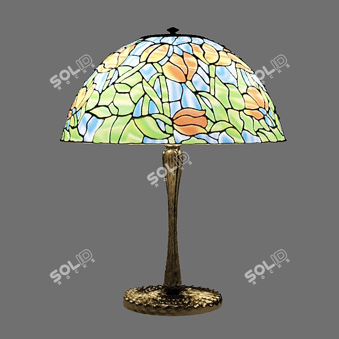 Vintage Tiffani Lamp - 450mm Height 3D model image 2
