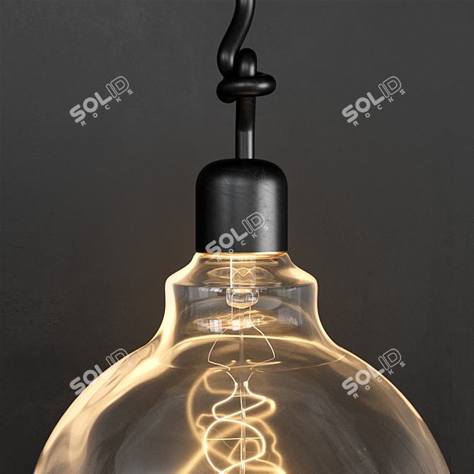 Retro Drum Pendant Light 3D model image 3