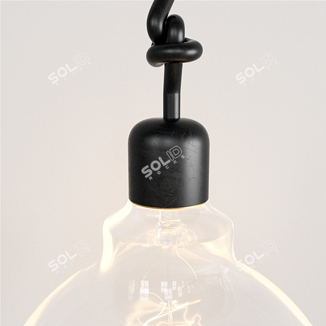 Retro Drum Pendant Light 3D model image 6