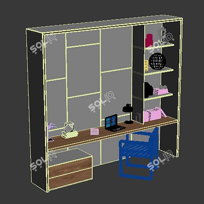 Ready-to-Use Workplace Objects 3D model image 2