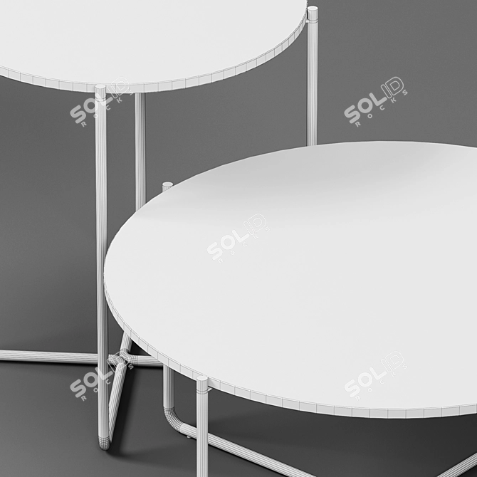 Modern Milani Round Coffee Table 3D model image 4