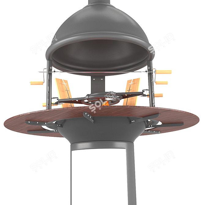 LappiGril: The Ultimate Multi-Purpose Outdoor Grill 3D model image 3