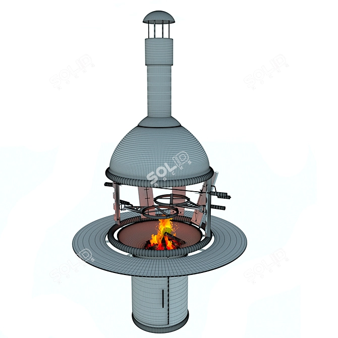 LappiGril: The Ultimate Multi-Purpose Outdoor Grill 3D model image 4