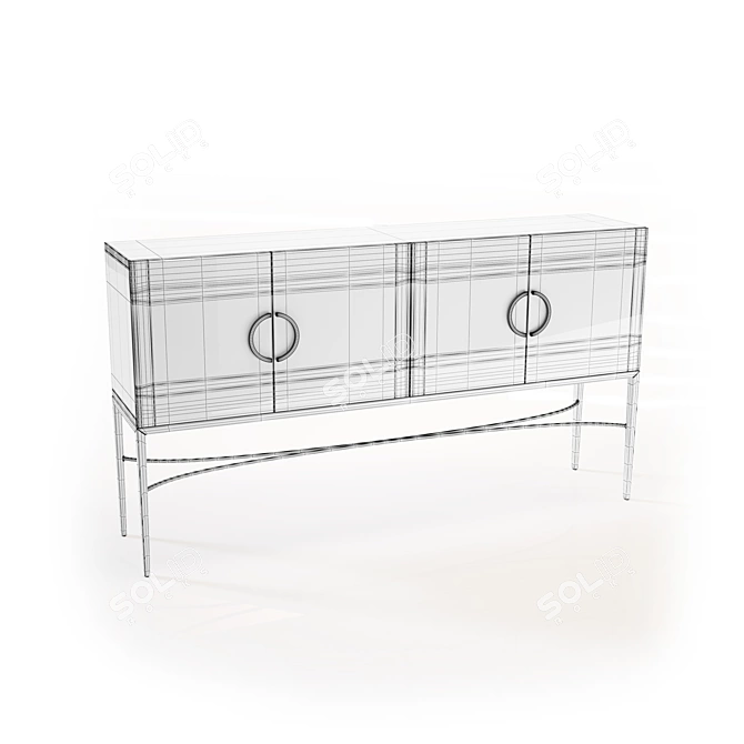 Asian-inspired Longitudinal Sideboard by SHODAN 3D model image 2