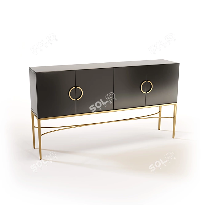 Asian-inspired Longitudinal Sideboard by SHODAN 3D model image 3