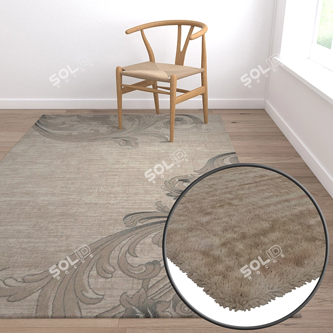 Luxury Rug Set: High-Quality Textures 3D model image 5