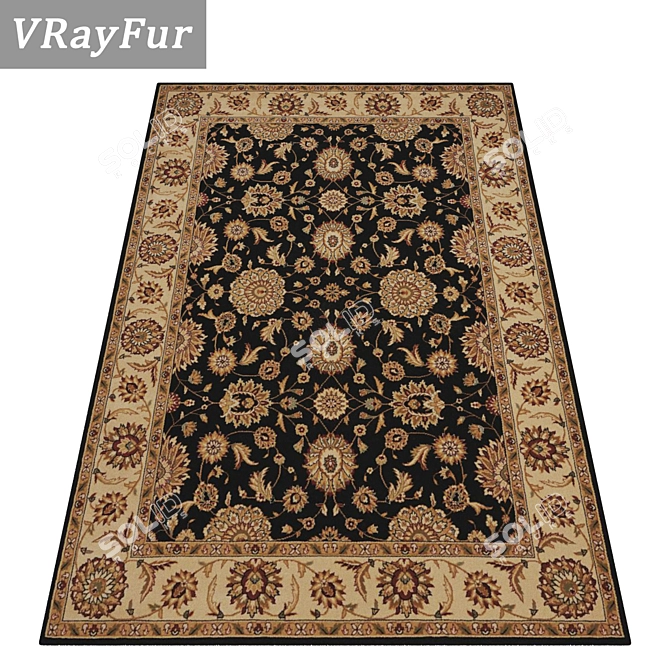 High-Quality Carpets Set 1120 3D model image 2