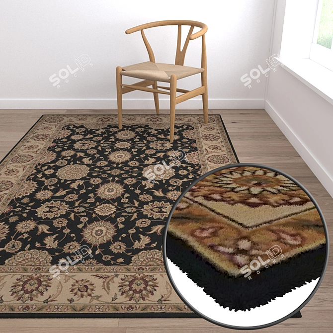 High-Quality Carpets Set 1120 3D model image 5