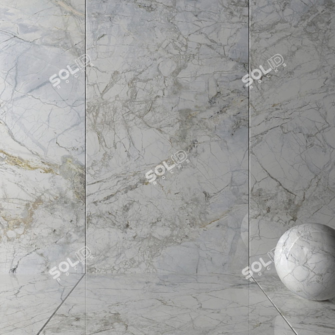 Museum Supreme White Wall Tiles 3D model image 2