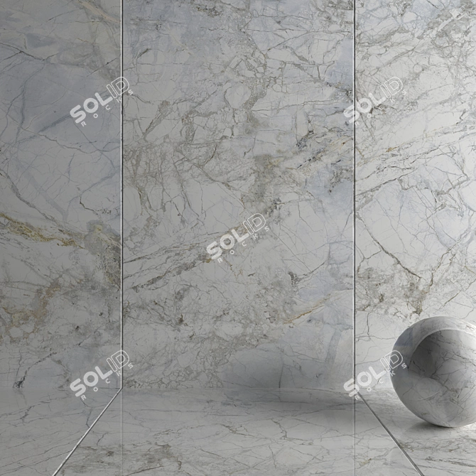 Museum Supreme White Wall Tiles 3D model image 3