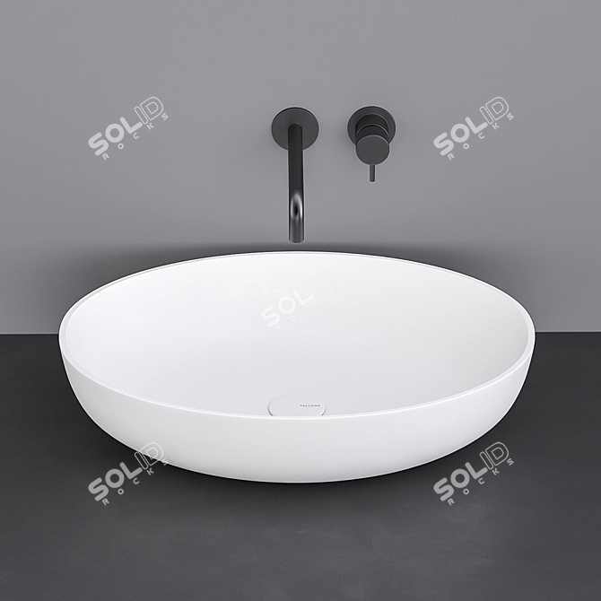 Title: VALLONE MONO Sink: Sleek and Sophisticated 3D model image 3