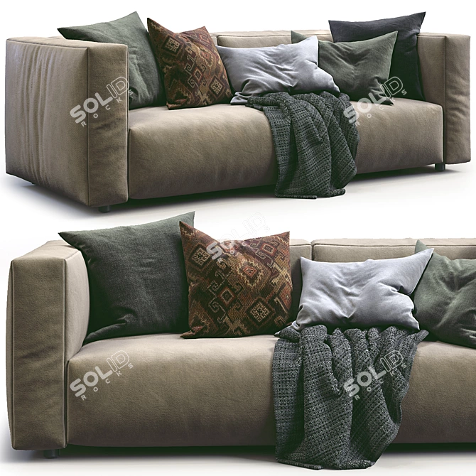 Modern Match Sofa by Prostoria 3D model image 1