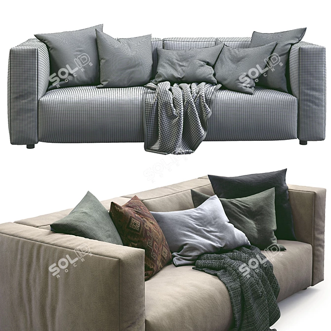 Modern Match Sofa by Prostoria 3D model image 5