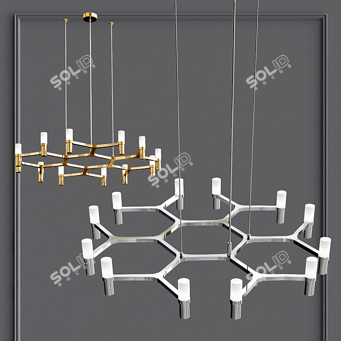 Modern NEMO Crown Plana Pendant Lamps 3D model image 2