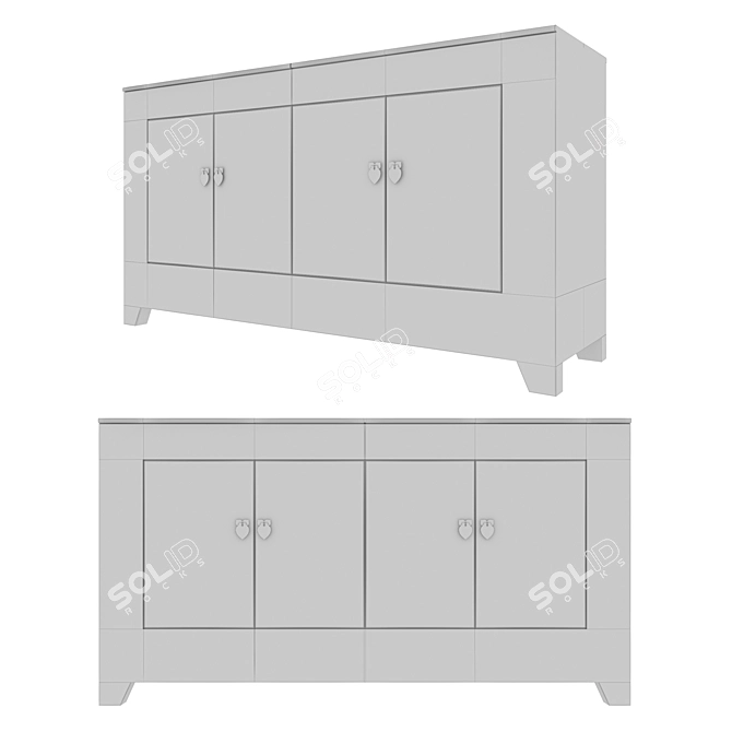 Oriental Charm: Chinese Chest 3D model image 2