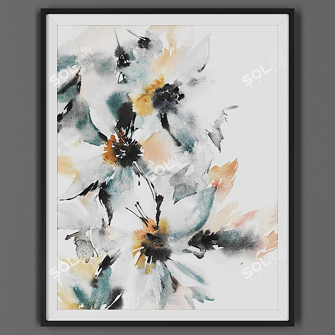 Title: Black Frame Artwork 3D model image 1