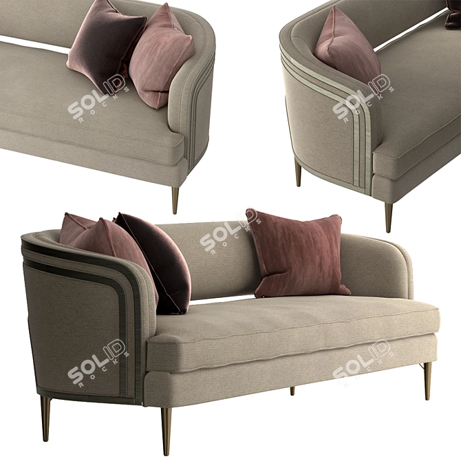 Serene Caracole Sofa 3D model image 1