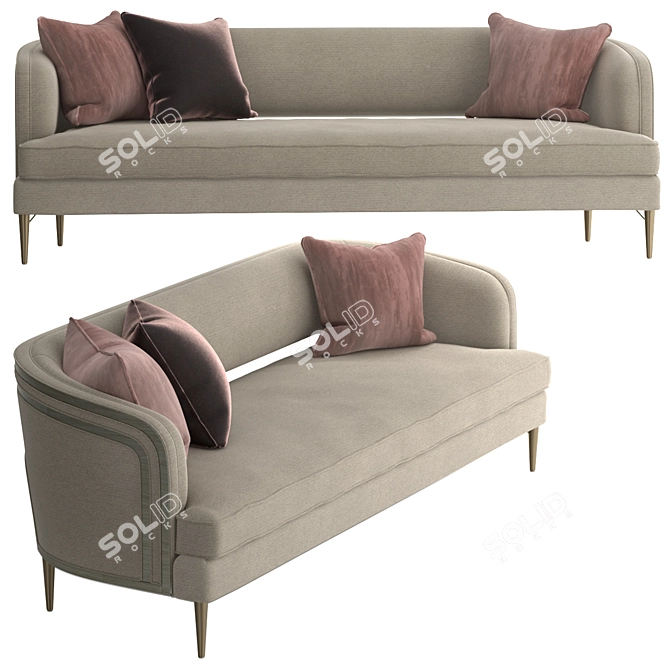 Serene Caracole Sofa 3D model image 3