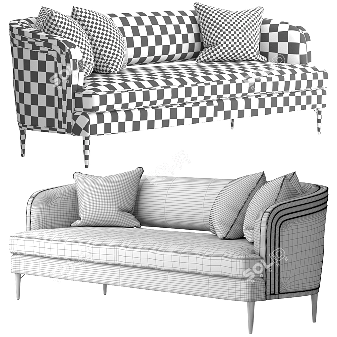 Serene Caracole Sofa 3D model image 4