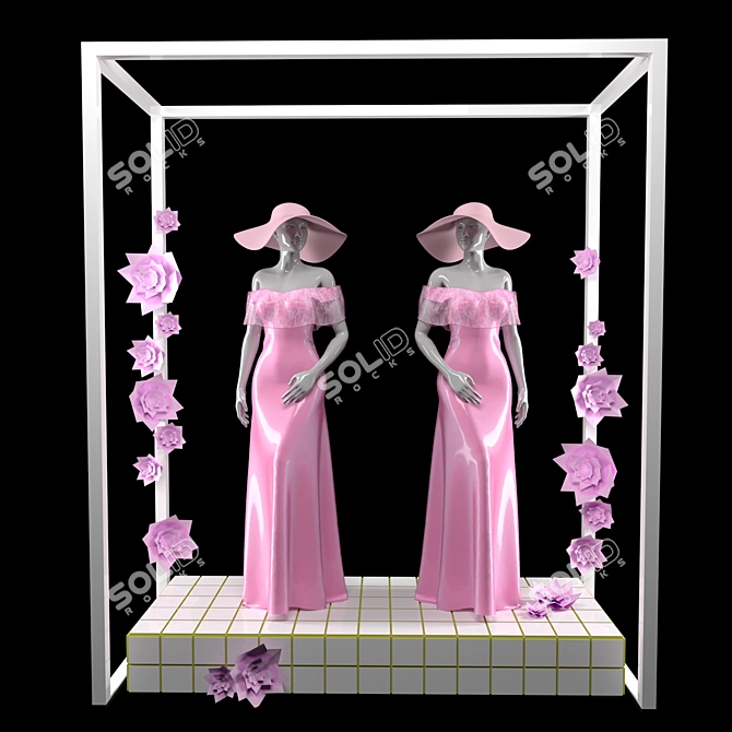 Polys: 279.614, Verts: 252.790 
Feminine Mannequin: Elegant, Durable 3D model image 1