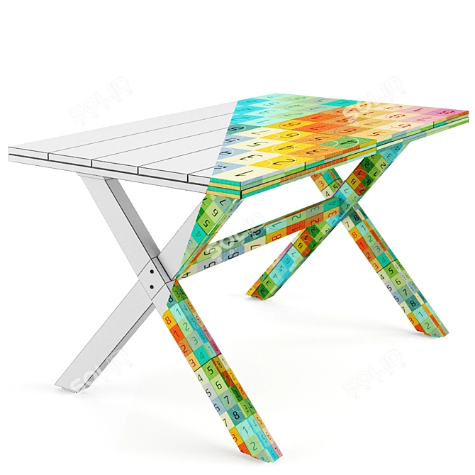 Eucalyptus Wood Chiara Table: Indoor/Outdoor 140 cm 3D model image 5