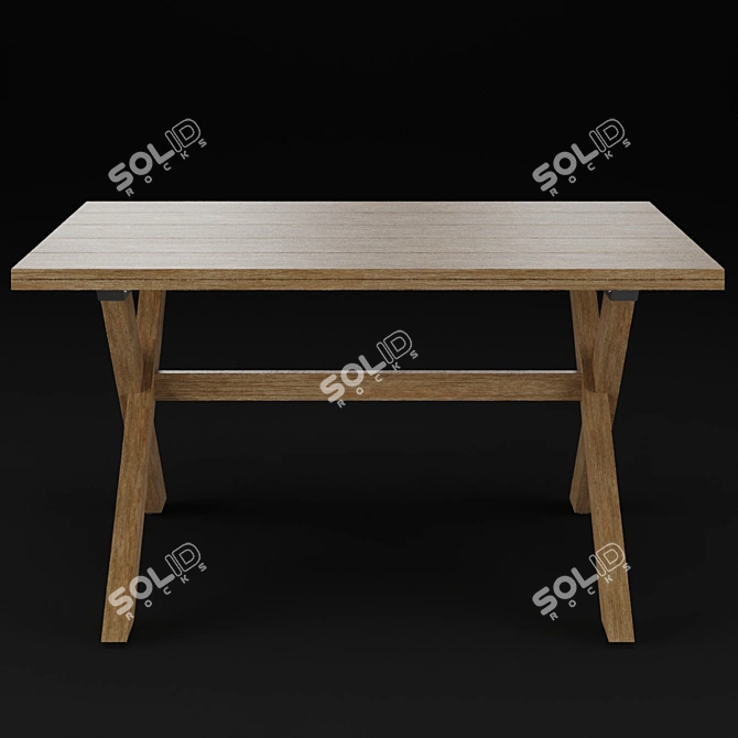 Eucalyptus Wood Chiara Table: Indoor/Outdoor 140 cm 3D model image 8