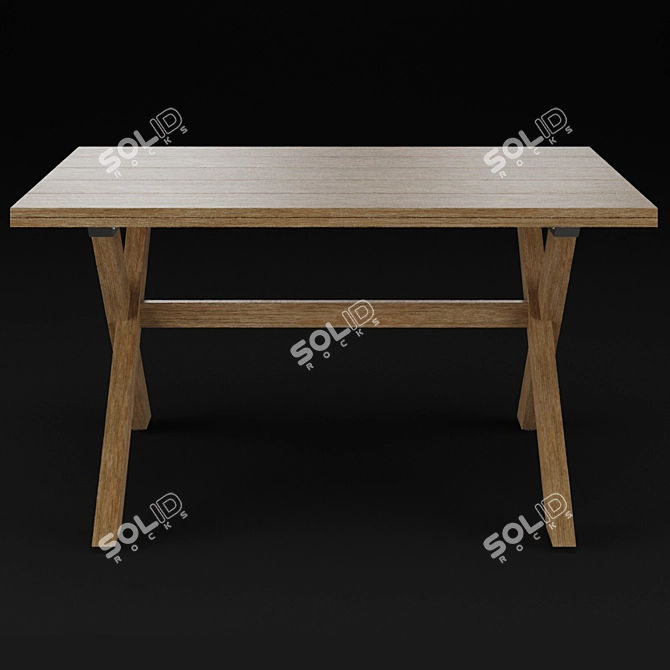 Eucalyptus Wood Chiara Table: Indoor/Outdoor 140 cm 3D model image 11