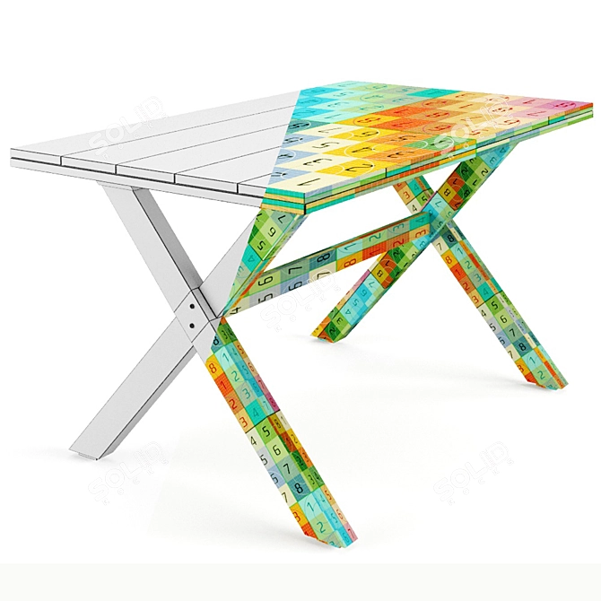 Eucalyptus Wood Chiara Table: Indoor/Outdoor 140 cm 3D model image 12