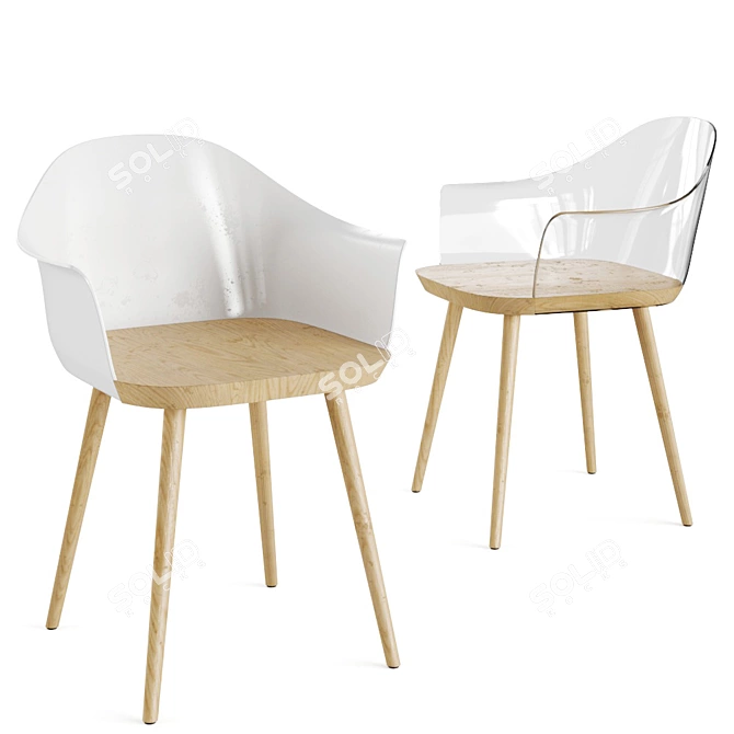 Bjorg Modern Chair: Stylish and Functional 3D model image 1
