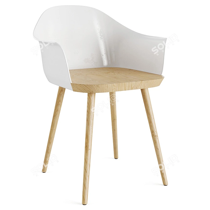 Bjorg Modern Chair: Stylish and Functional 3D model image 2