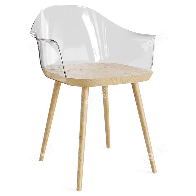 Bjorg Modern Chair: Stylish and Functional 3D model image 3