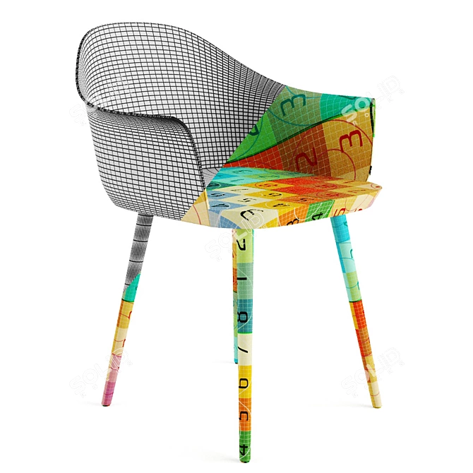 Bjorg Modern Chair: Stylish and Functional 3D model image 5