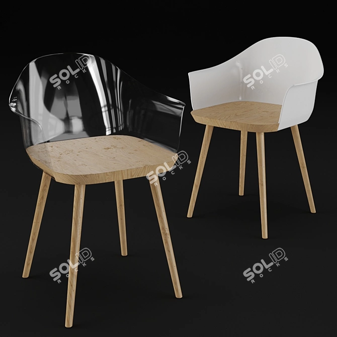 Bjorg Modern Chair: Stylish and Functional 3D model image 7