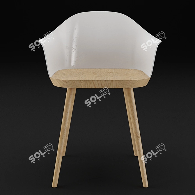 Bjorg Modern Chair: Stylish and Functional 3D model image 8