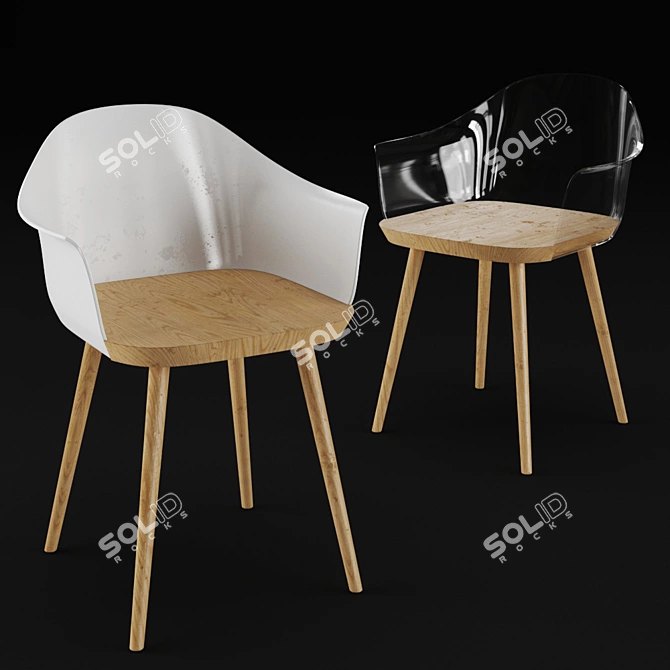 Bjorg Modern Chair: Stylish and Functional 3D model image 11