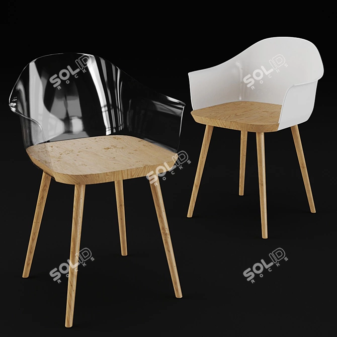 Bjorg Modern Chair: Stylish and Functional 3D model image 12