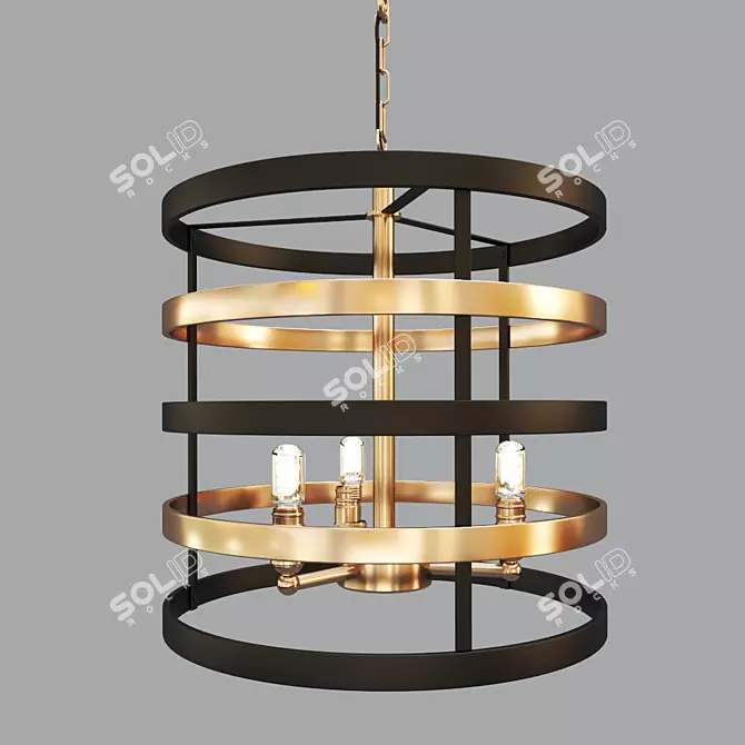 Megumi Loft Chandelier: Exquisite Illumination for Your Space 3D model image 1