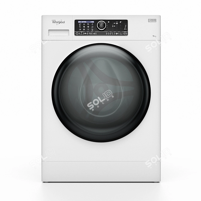 Whirlpool FSCR10432: Efficient 9kg Front Load Washing Machine 3D model image 3