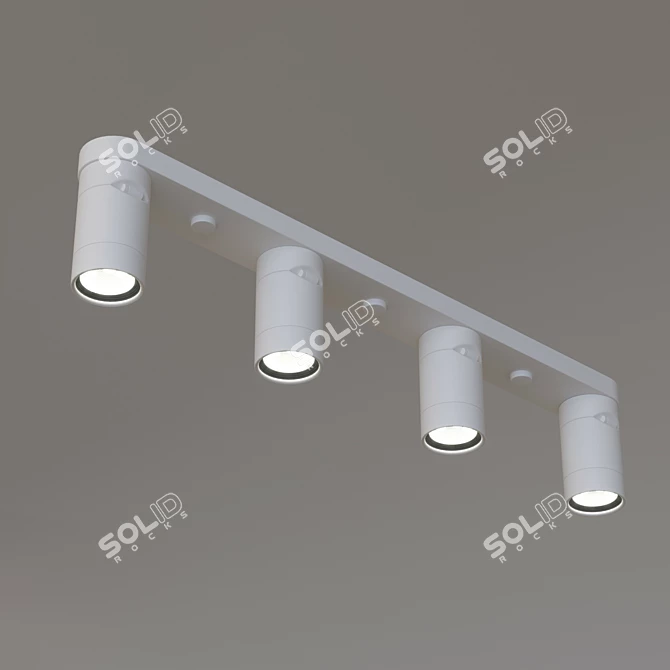 IKEA Nimone White Ceiling Spotlight 3D model image 9