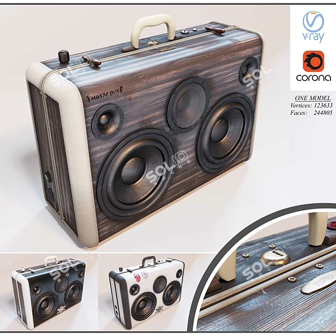 Compact Wireless Speaker with Stunning Sound 3D model image 1