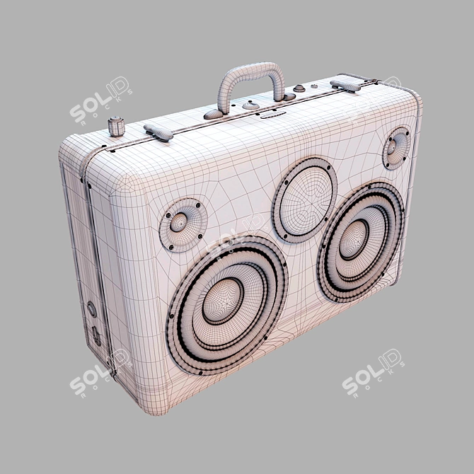 Compact Wireless Speaker with Stunning Sound 3D model image 4