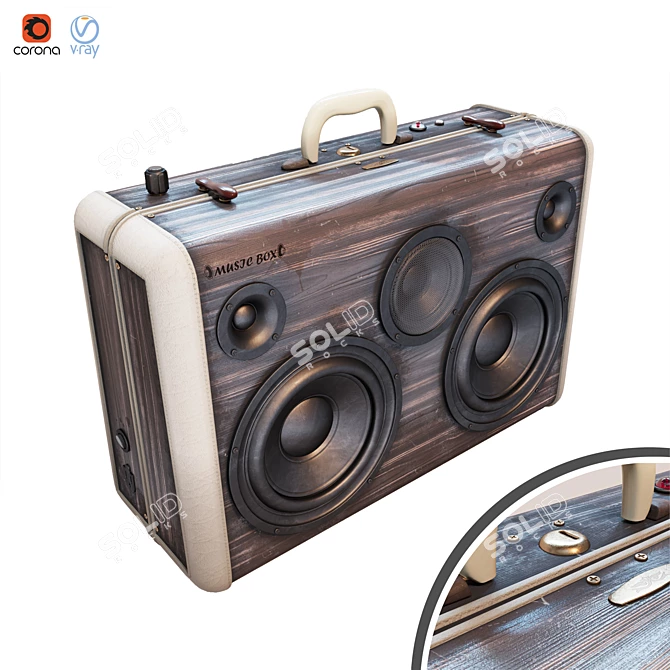 Compact Wireless Speaker with Stunning Sound 3D model image 5