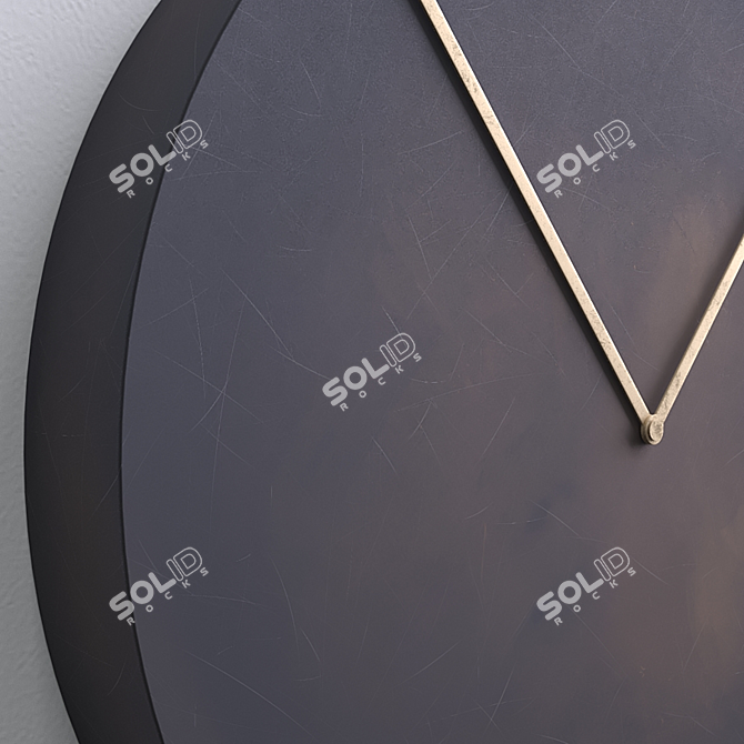 Sleek Design Trace Wall Clock 3D model image 2