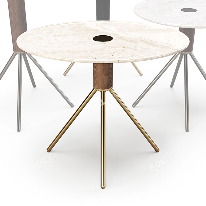Porada Jelly Marmo: Stylish Side Tables 3D model image 4
