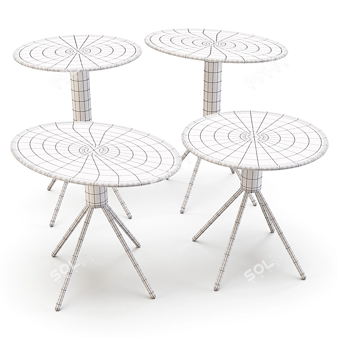 Porada Jelly Marmo: Stylish Side Tables 3D model image 5