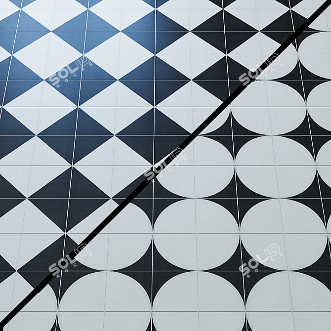 Helix Porcelain Range: Sleek & Stylish Tiles 3D model image 2