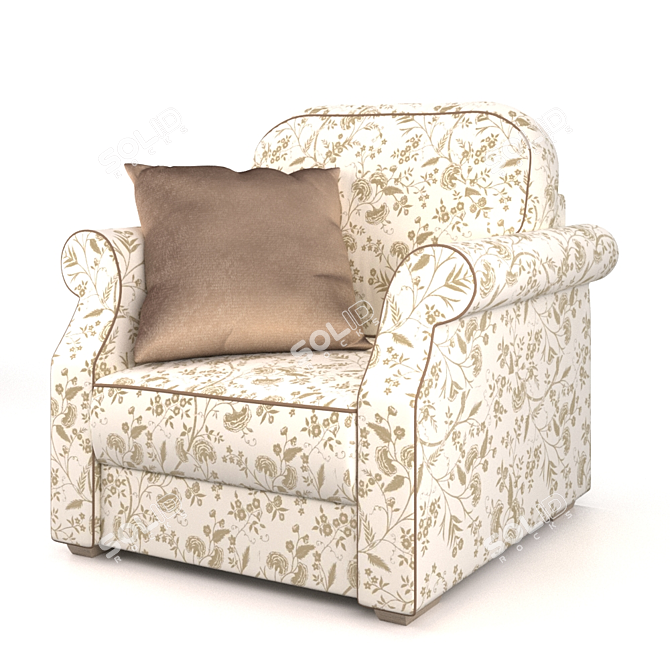 Elegant Moon 112 Armchair 3D model image 3