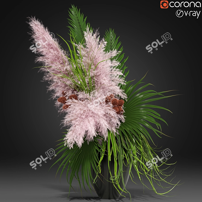 Elegant Floral Arrangement 3D model image 1