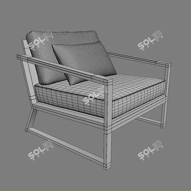 Elevate Your Comfort: CRETE Lounge Chair 3D model image 3