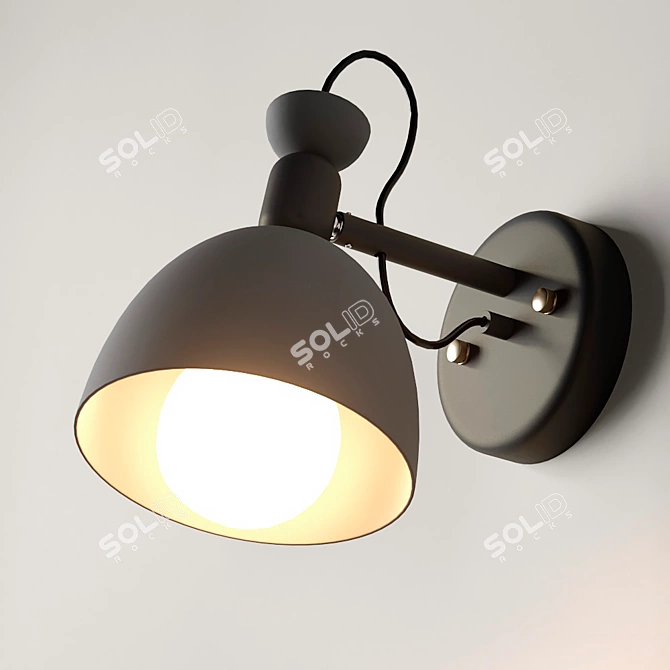 Elegant Tiffani Wall Lamp 3D model image 3